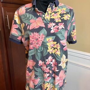 Abercrombie and Fitch Men’s Floral Polo Shirt